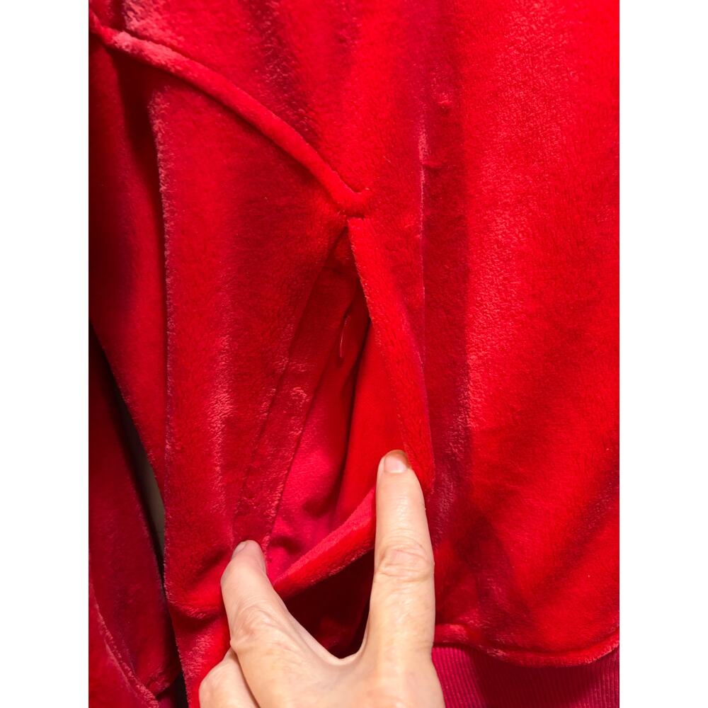Athleta double cozy karma full zip hoodie XL red soft velour athleisure casual - Picture 5 of 9